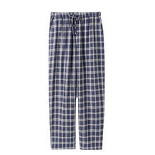 Load image into Gallery viewer, Men Navy Blue Large Grid Pajamas