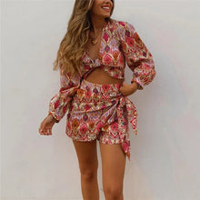 Load image into Gallery viewer, Print Skirt Shorts Set