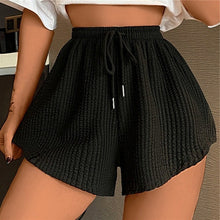 Load image into Gallery viewer, Lace Up High Waisted A-Line Shorts