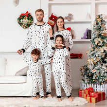 Load image into Gallery viewer, White O Neck Matching Family Christmas Pajamas Set