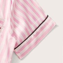 Load image into Gallery viewer, Pink Silk Shorts Sleepwear Set for Women