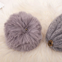 Load image into Gallery viewer, Women Braided Beanie for Holidays With Removable Pom-pom