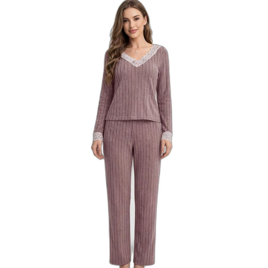 Women's Fleece-Lined Winter Pajama Set