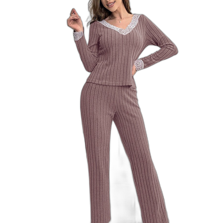 Women's Fleece-Lined Winter Pajama Set
