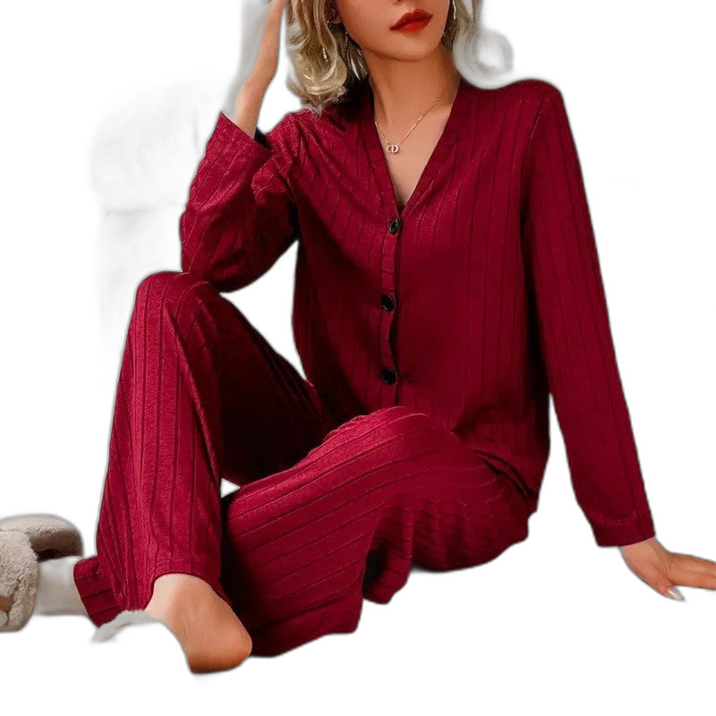 Women's Winter Long-Sleeve Cardigan & Trousers Set