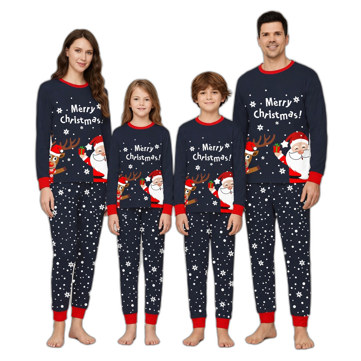 Merry Christmas Snowflake Family Pajama Set