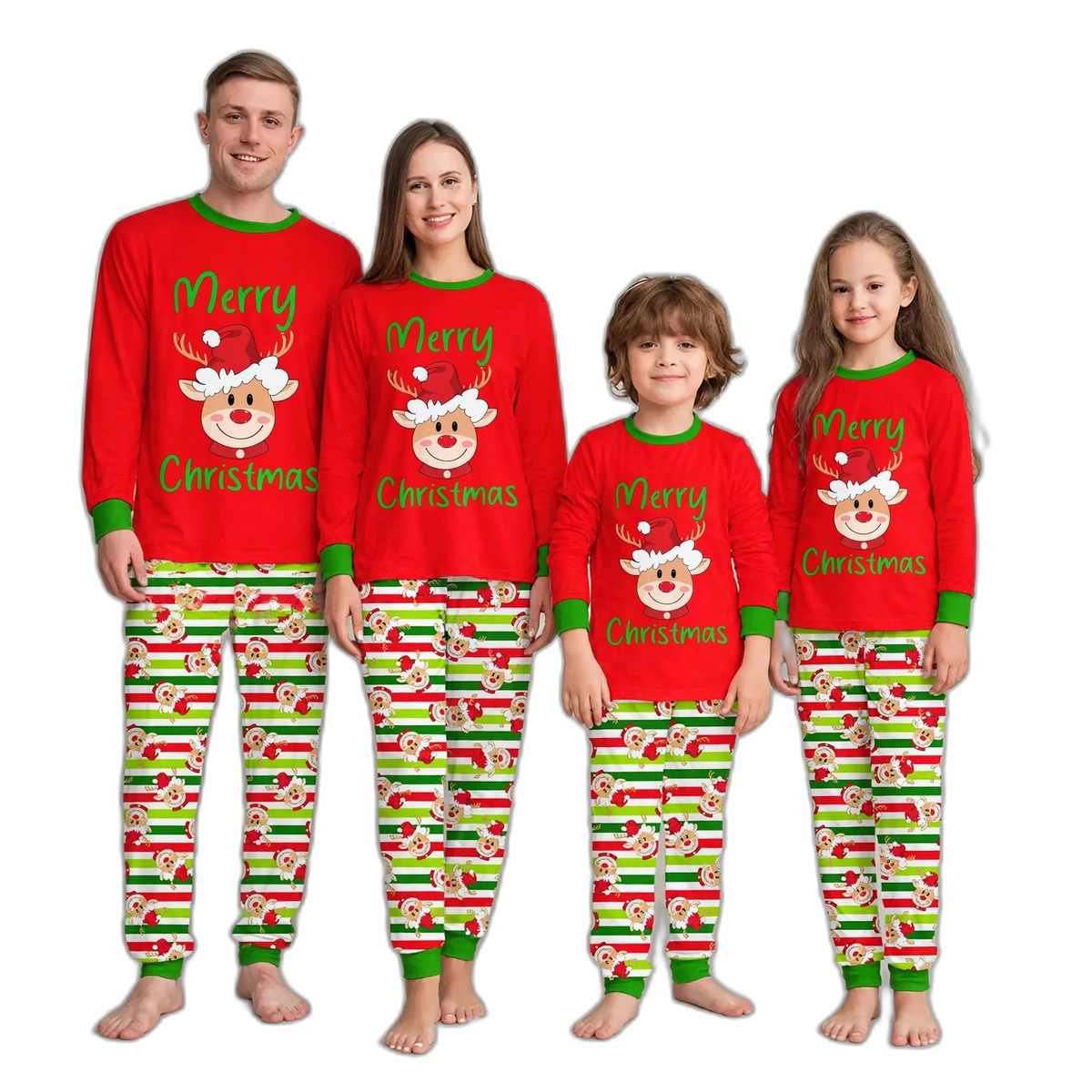 Christmas Reindeer Family Pajama Set