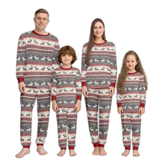 Christmas Elk Print Family Pajama Set