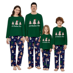 Family Green Christmas Tree Matching Pajama Set