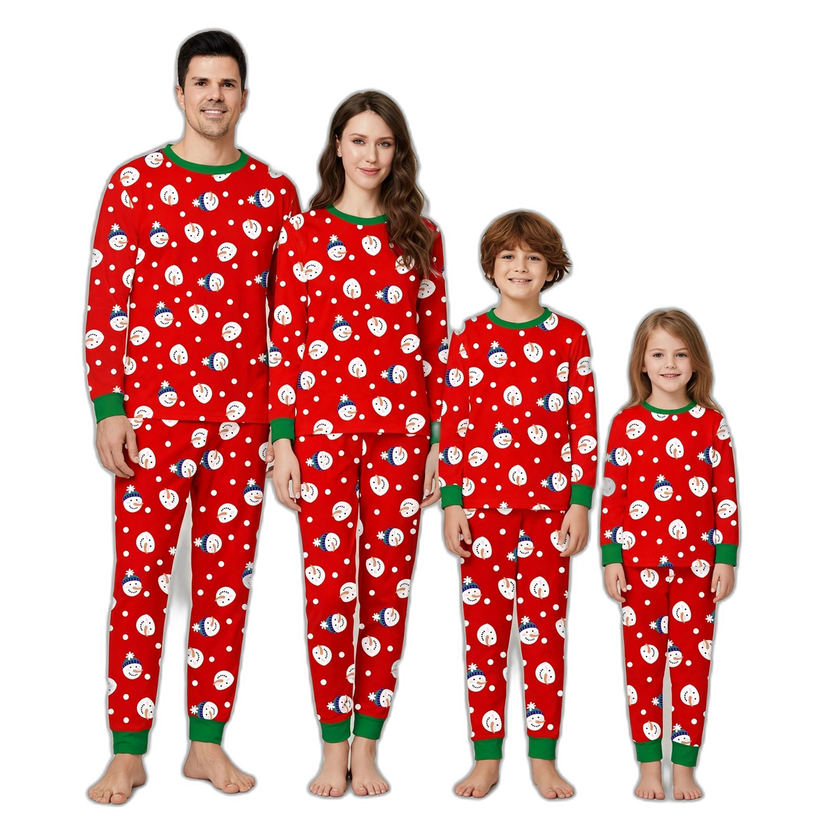 Snowman Print Family Matching Christmas Pajamas