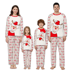 Christmas Deer Print Parent-Child Pajama Set