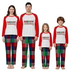 Merry Christmas letter print Matching Family Pajamas Set