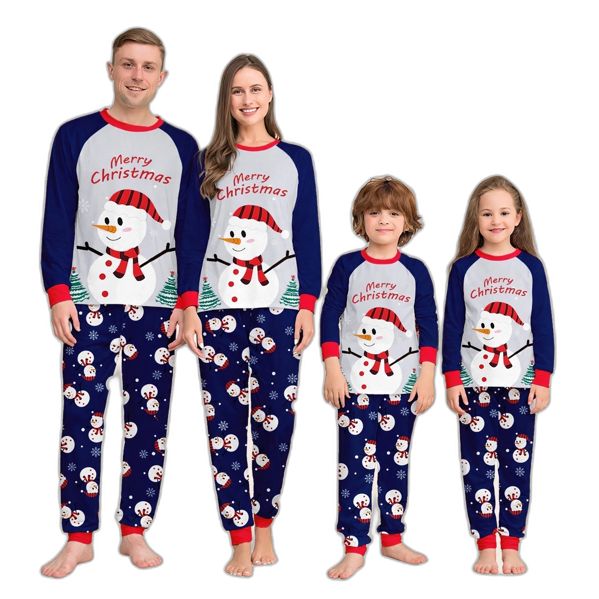 Snowman Family Matching Christmas Pajamas
