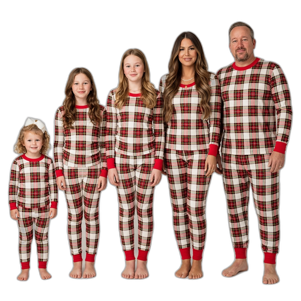 Check Print Family Christmas Pajama Set