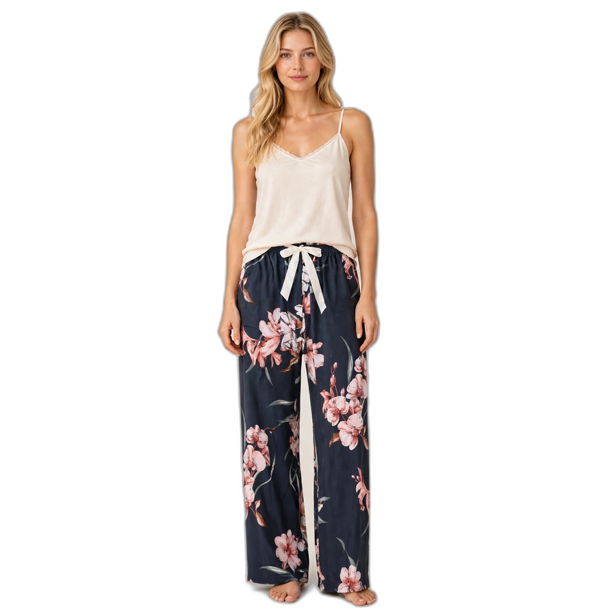 Blue Spring Floral Pajama Set