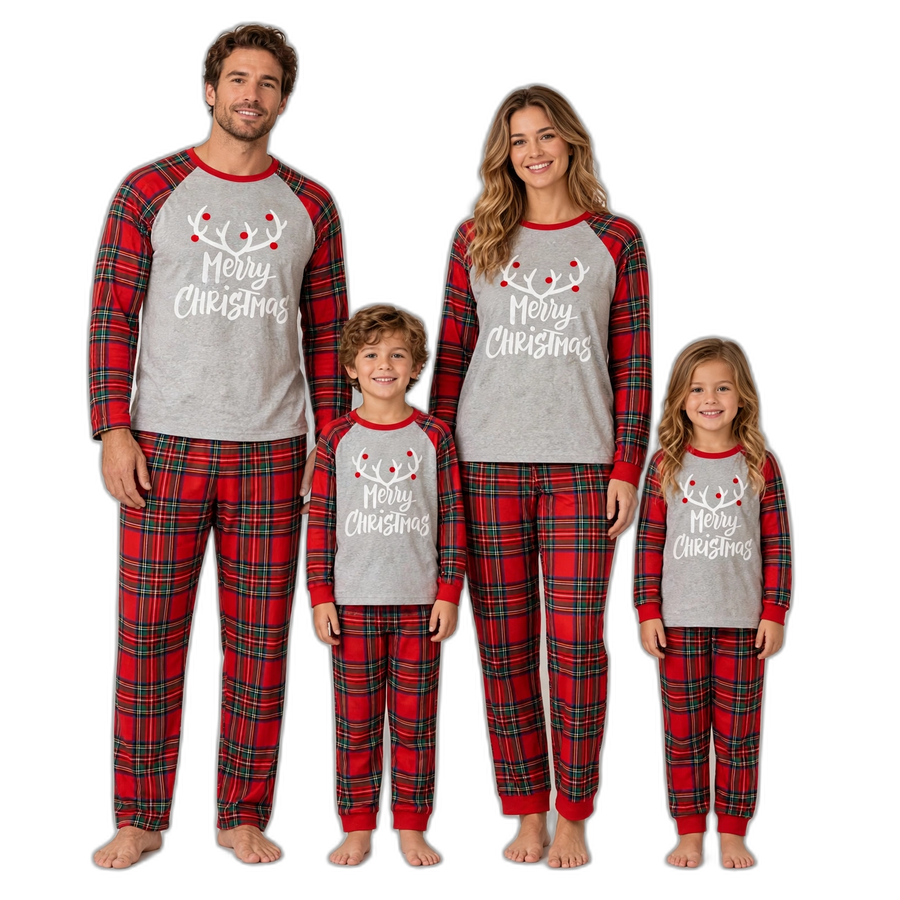 Christmas Deer Print Pajama Set