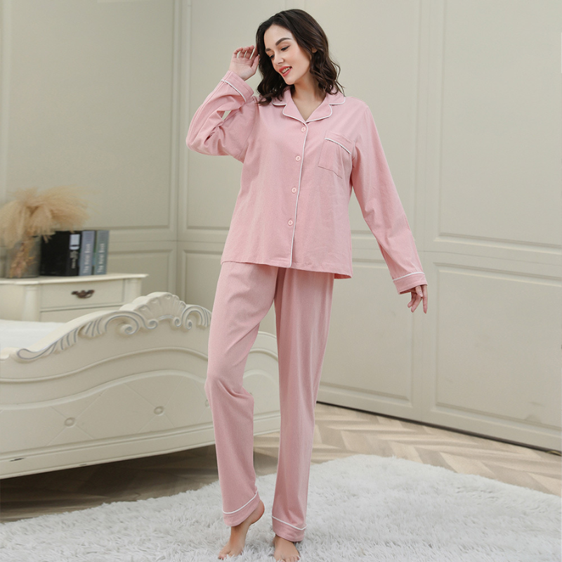 Women's Cotton Cardigan Pajama Set