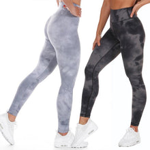 Load image into Gallery viewer, Tie Dye High Waist Workout Leggings For Women
