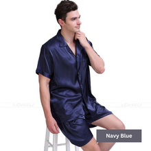 Load image into Gallery viewer, Men's Silk Nightwear Pajama Set

