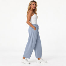 Load image into Gallery viewer, Women’s Relaxed Barrel-Leg Ankle Pants with Drawstring &amp; Pockets

