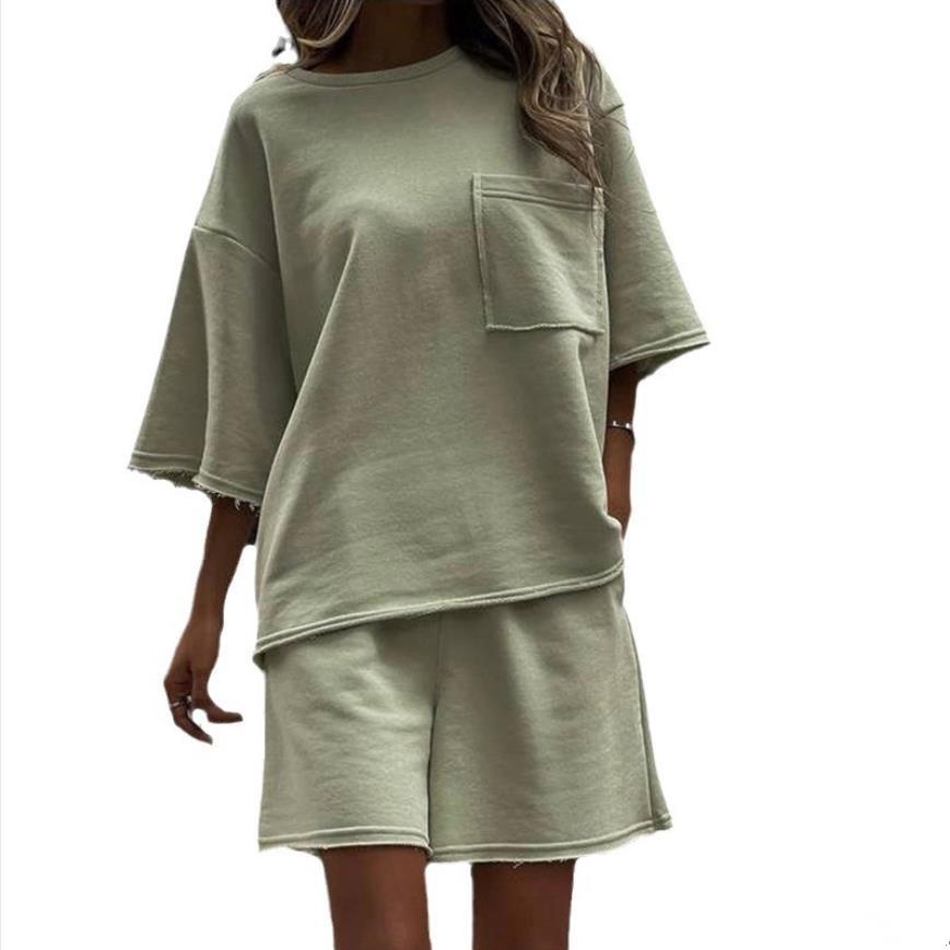 Women's Tee Top & Shorts Lounge Set