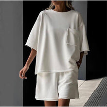 Load image into Gallery viewer, Women Tee Top Shorts Set
