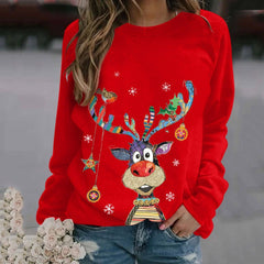 Women's Christmas Long Sleeve Sweatshirt - model wearing