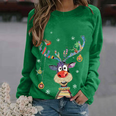 Women's Christmas Long Sleeve Sweatshirt - back view