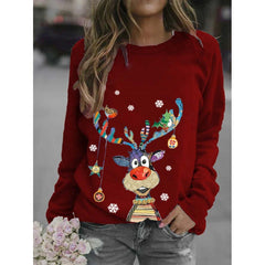 Women's Christmas Long Sleeve Sweatshirt - model wearing