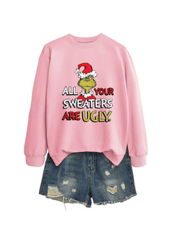 All Your Sweaters Are Ugly Christmas Sweatshirt - fabric detail