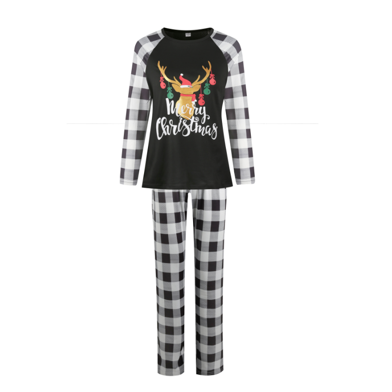 Black & White Merry Christmas Family Pajama Set