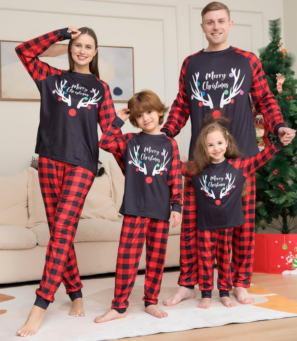 Festive Christmas Family Pajama Set - front view