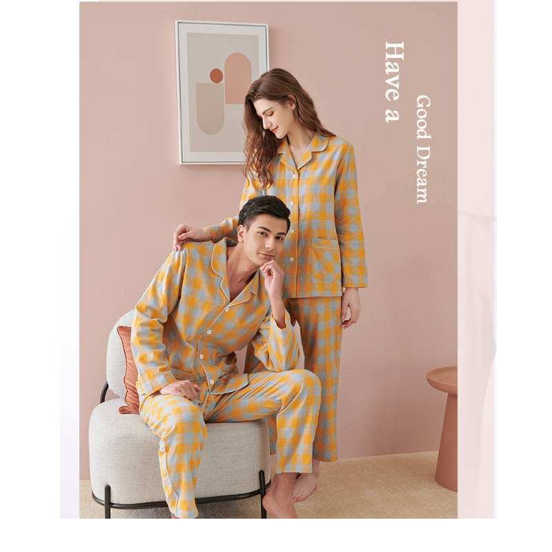 Couple Cotton Sleepwear Set - front view