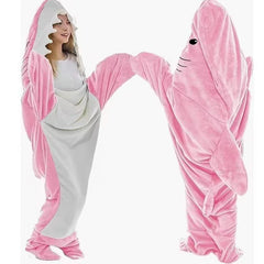 Shark One-Piece Pajama Set - model wearing