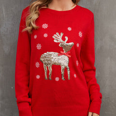Knitted Cardigan Christmas Ugly Sweater - model wearing