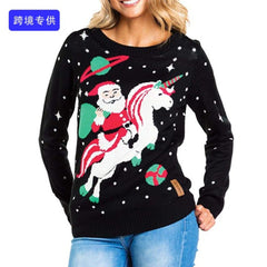 Knitted Cardigan Christmas Ugly Sweater - back view
