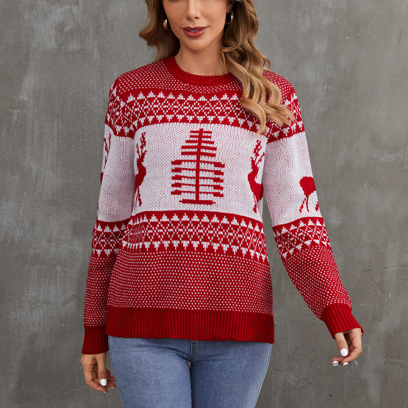 Knitted Cardigan Christmas Ugly Sweater - model wearing