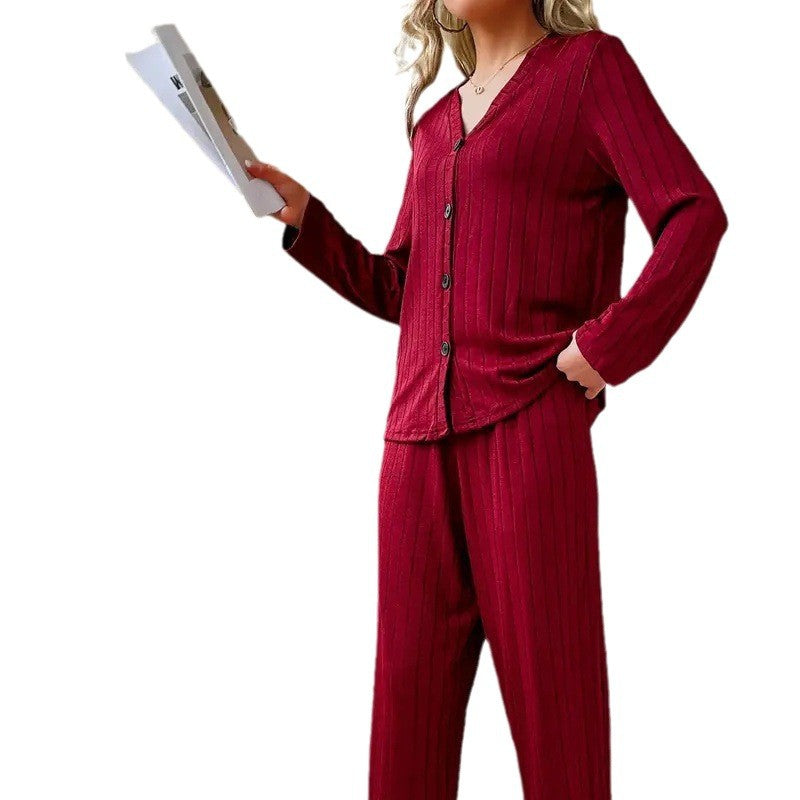 Women's Winter Long-Sleeve Cardigan & Trousers Set - lifestyle shot