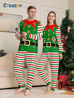 Christmas Family Party Pajama Set - fabric detail