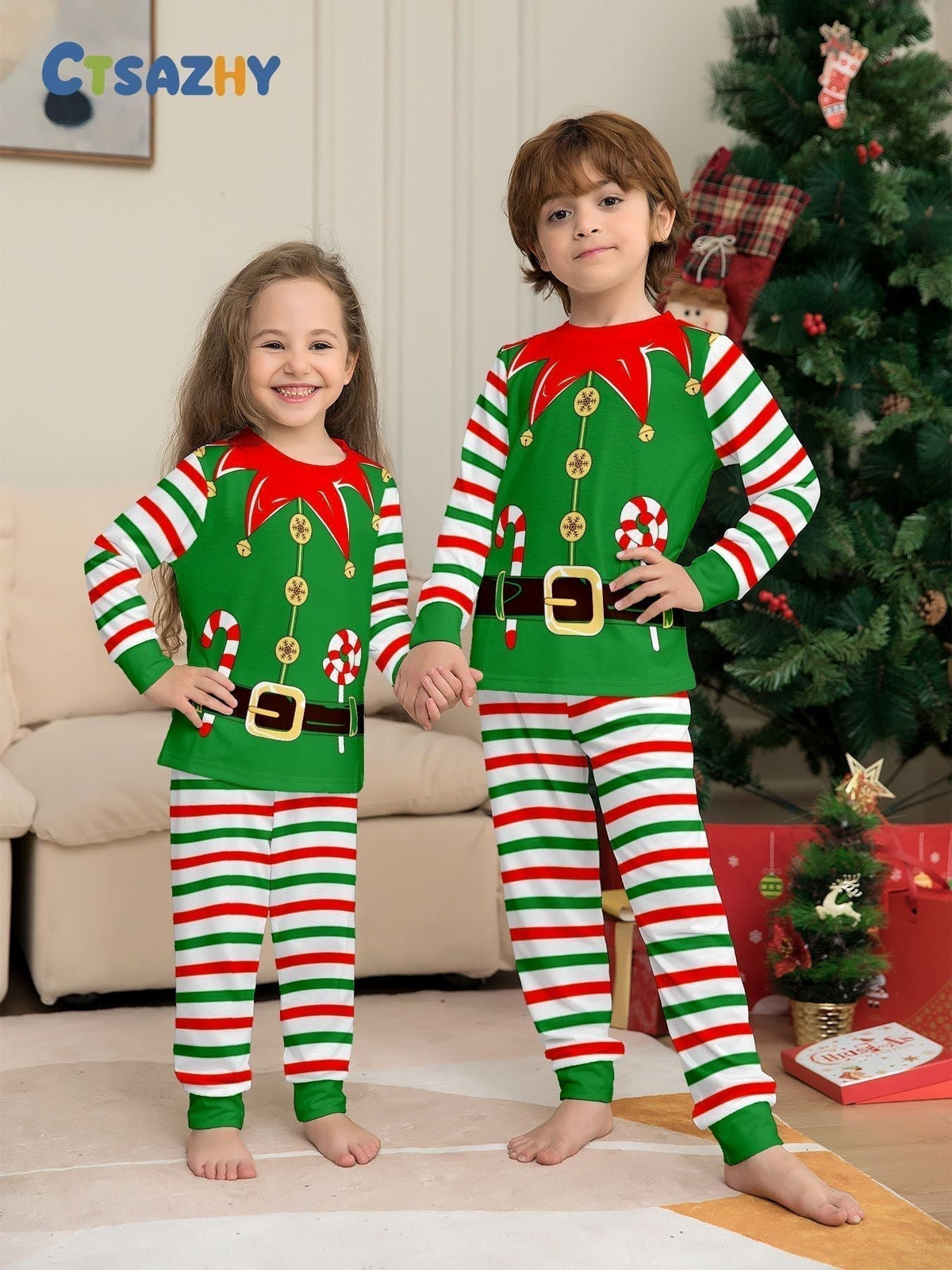 Christmas Family Party Pajama Set - model wearing