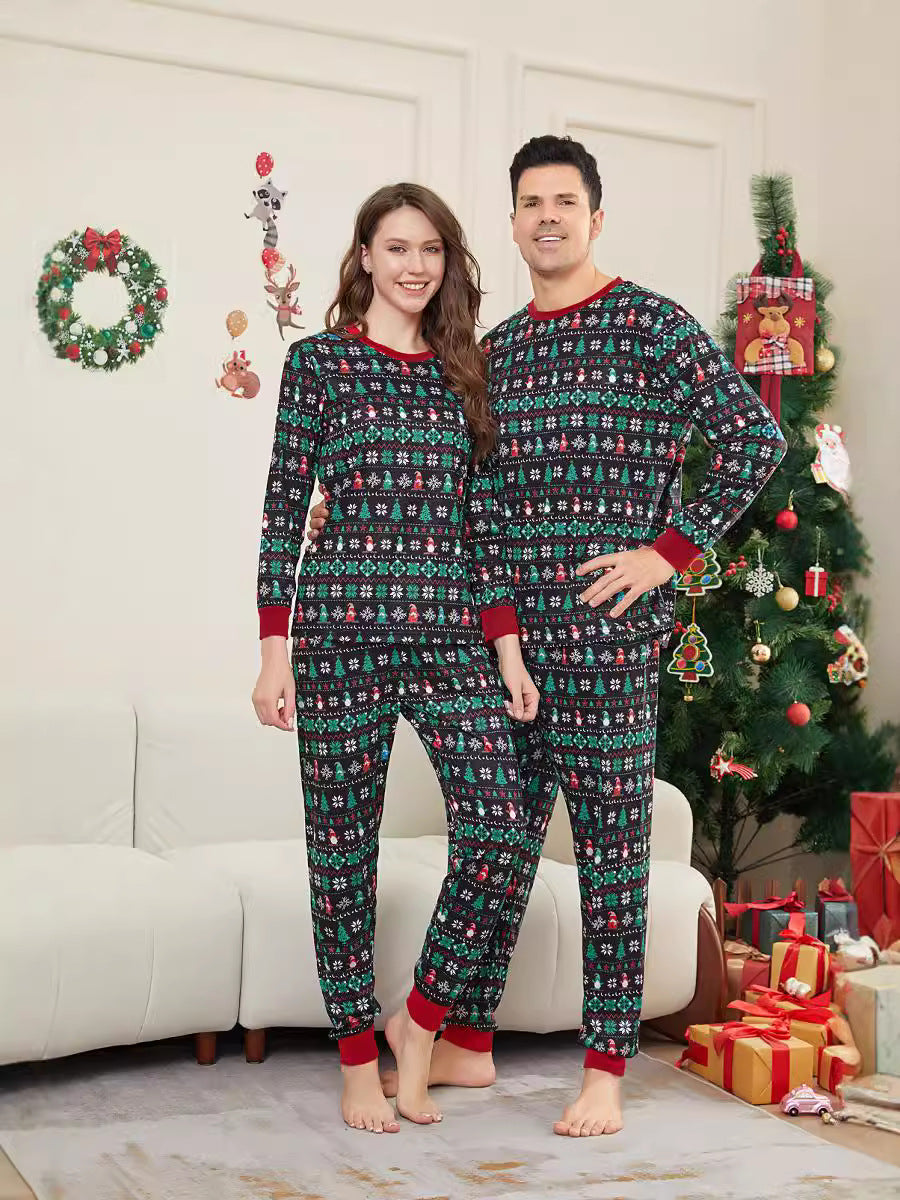 Christmas Tree Snowflake Family Pajama Set - fabric detail