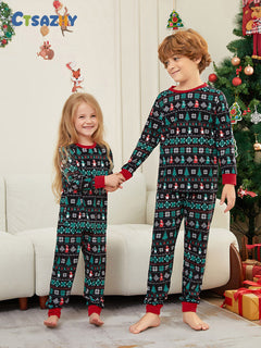 Christmas Tree Snowflake Family Pajama Set - model wearing