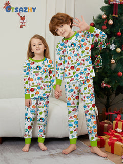 Christmas Floral Family Pajama Set - fabric detail