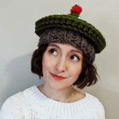 Hand-Crochet Christmas Tree Hat - side view