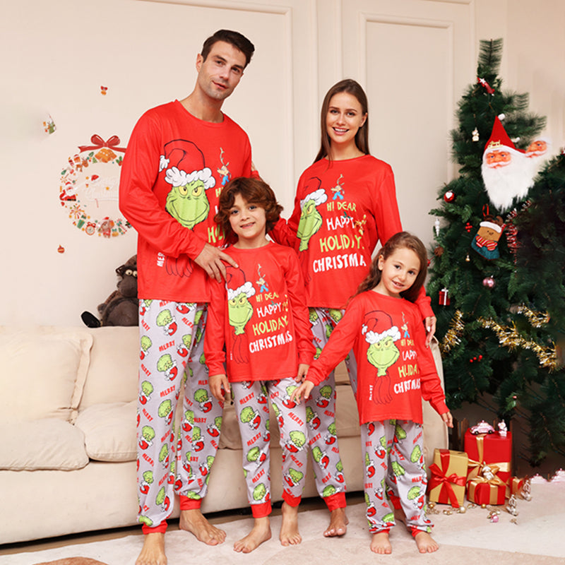 Family Christmas Holiday Matching Pajamas - model wearing