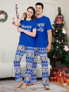 Family Happy Christmas Matching Pajama Set - fabric detail