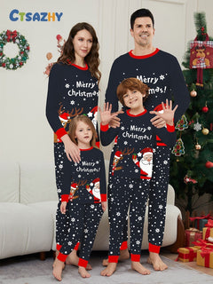 Merry Christmas Snowflake Family Pajama Set - front view