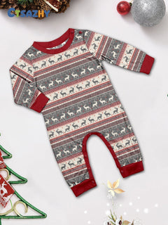 Christmas Elk Print Family Pajama Set - side view