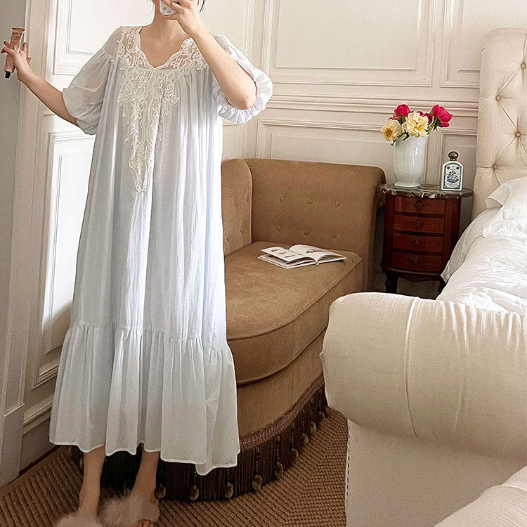 Pink Goddess French Lace Nightdress - fabric detail