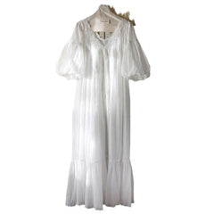 Pink Goddess French Lace Nightdress - side view